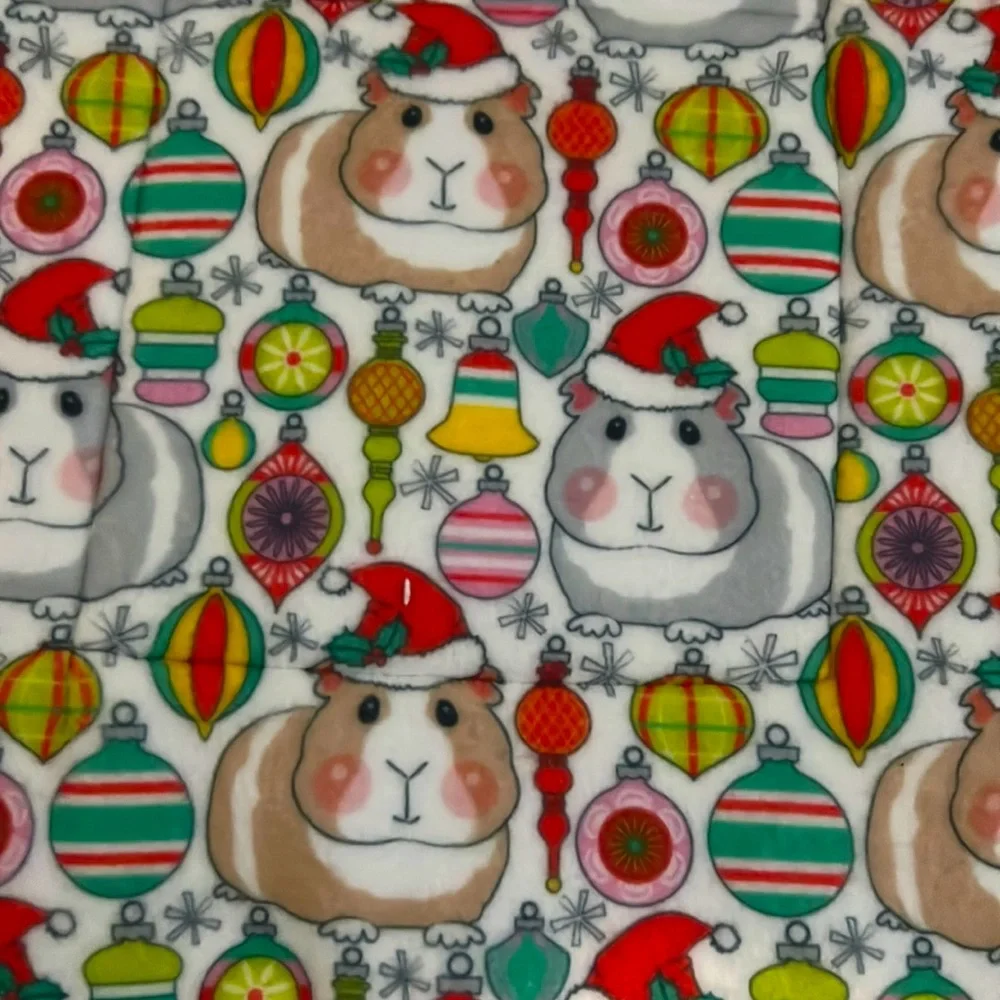 Guinea pig piddle pads ORNAMENTS Fleece 11” Reversible washable reusable new